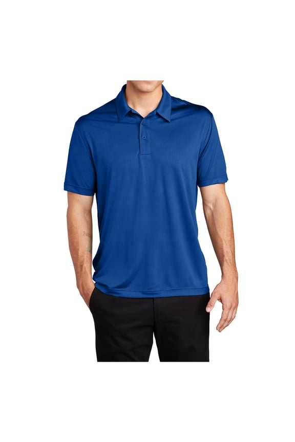 Men's Sport-Tek Embossed PosiCharge Tough Polo True Royal M