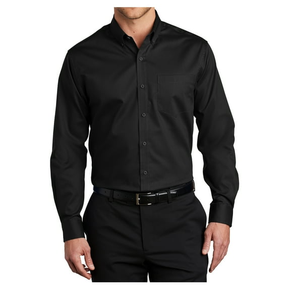 Yellow Rooster Men's SuperPro Twill Versatile Shirt Black 2XL