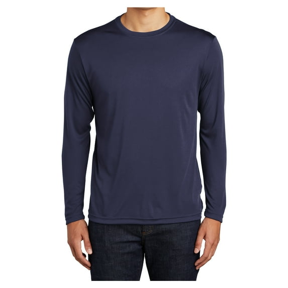 Yellow Rooster Men's Tall Long Sleeve PosiCharge Competitor Tee True Navy 4XLT