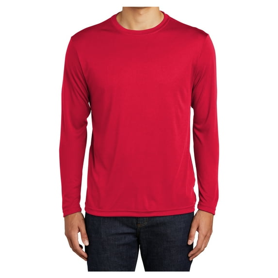Yellow Rooster Men's Tall Long Sleeve PosiCharge Competitor Tee True Red LT