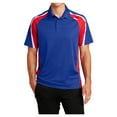 thumbnail image 1 of Yellow Rooster Men's Tricolor Micropique Sport-Wick® Polo True Royal/ True Red/ White L, 1 of 8