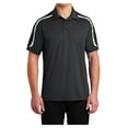 thumbnail image 1 of Yellow Rooster Men's Tricolor Shoulder Micropique Sport-Wick Polo Iron Grey/ Black/ White M, 1 of 8