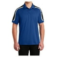 thumbnail image 1 of Yellow Rooster Men's Tricolor Shoulder Micropique Sport-Wick Polo True Royal/ Black/ White S, 1 of 8