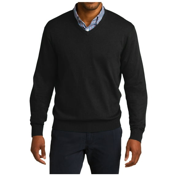 Yellow Rooster Men's V-Neck Male Outerwear Sweater Black 2XL