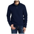 thumbnail image 1 of Yellow Rooster Men's Value Fleece 1/4-Zip Male Pullover True Navy XS, 1 of 6