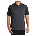 thumbnail image 1 of Yellow Rooster Mens Colorblock Micropique Sport-Wick Polo Iron Grey/ Black XS, 1 of 8