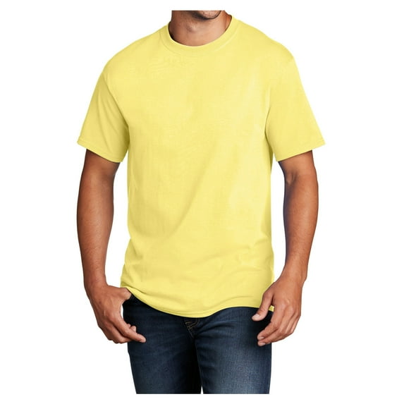 Yellow Rooster Mens Core Cotton Male T-Shirts Yellow 5XL