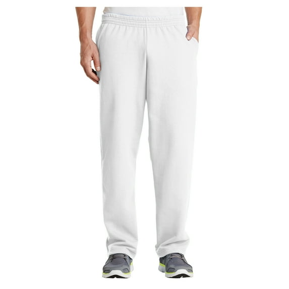 Yellow Rooster Mens Core Fleece Classic Sweatpant with Pockets White XL