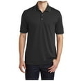 thumbnail image 1 of Yellow Rooster Mens Dry Zone UV Micro-Mesh Tipped Polo Deep Black/ Graphite XS, 1 of 4