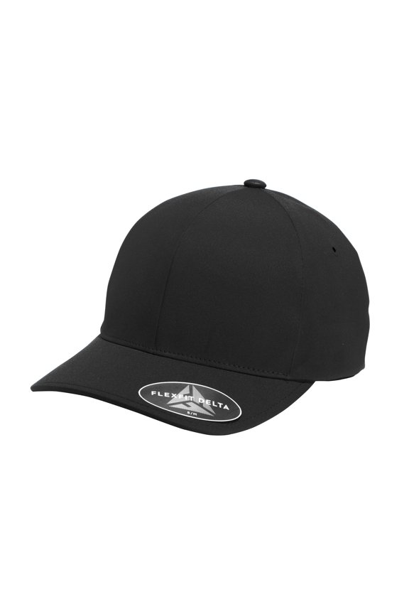 Mens Flexfit Delta Cap Black S/M