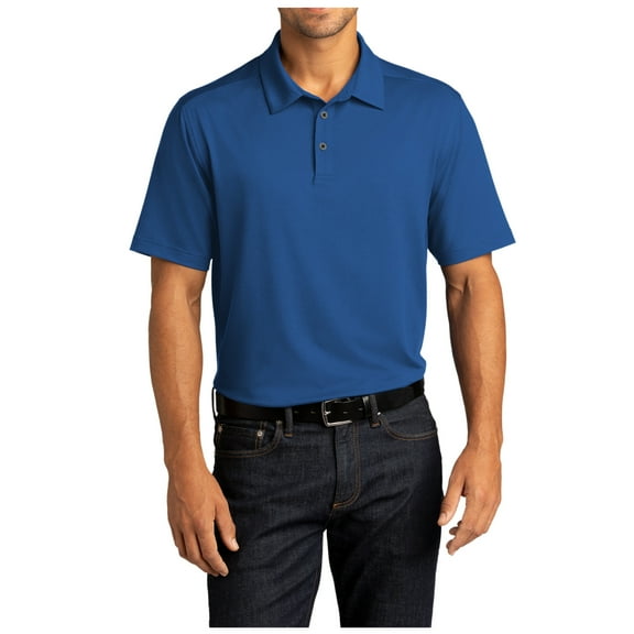 Yellow Rooster Mens Short Sleeve City Stretch Polo True Blue 3XL