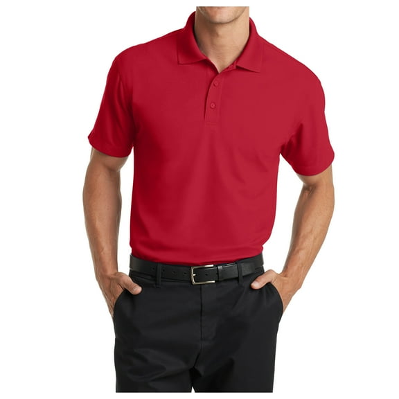 Yellow Rooster Mens Short Sleeve Dry Zone Grid Polo Engine Red 3XL