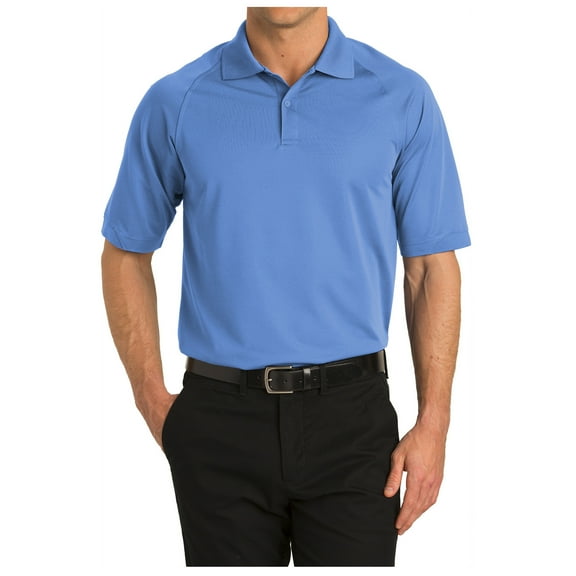 Yellow Rooster Mens Short Sleeve Dry Zone Ottoman Polo Blue Lake 4XL