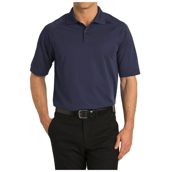 Yellow Rooster Mens Short Sleeve Dry Zone Ottoman Polo Navy XS