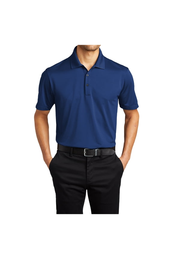 Mens Short Sleeve Eclipse Stretch Polo Shirt Estate Blue L