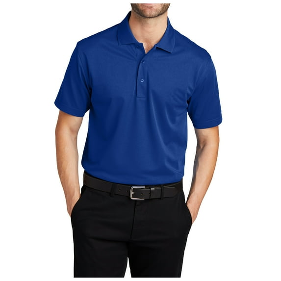 Yellow Rooster Mens Short Sleeve Moisture Wicking Tech Pique Polo Bright Royal 3XL