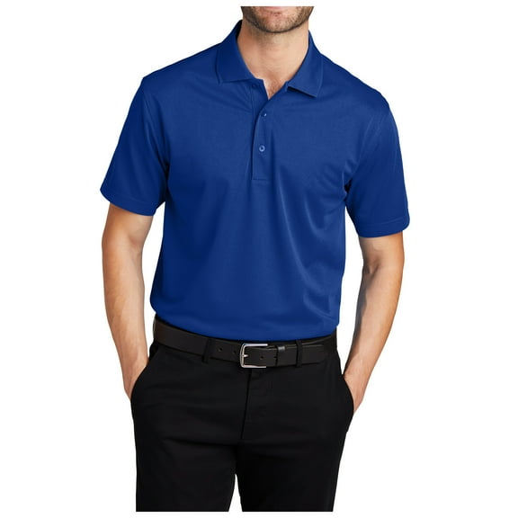 Yellow Rooster Mens Short Sleeve Moisture Wicking Tech Pique Polo Bright Royal S