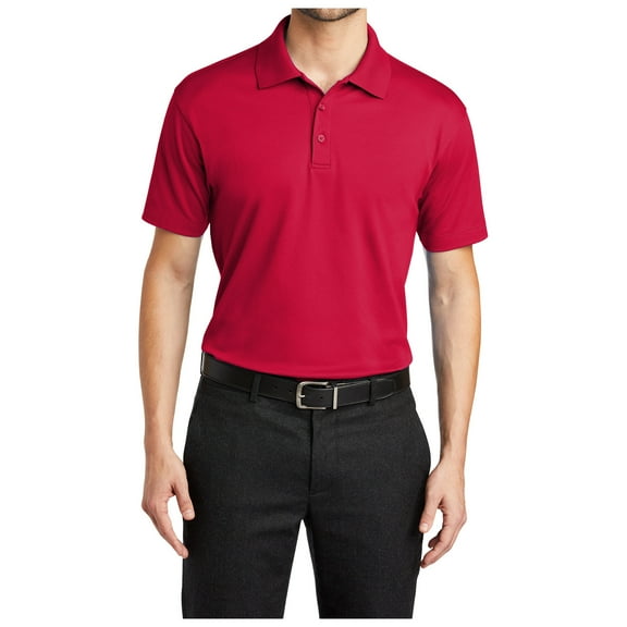 Yellow Rooster Mens Short Sleeve Rapid Dry Mesh Polo Engine Red XL