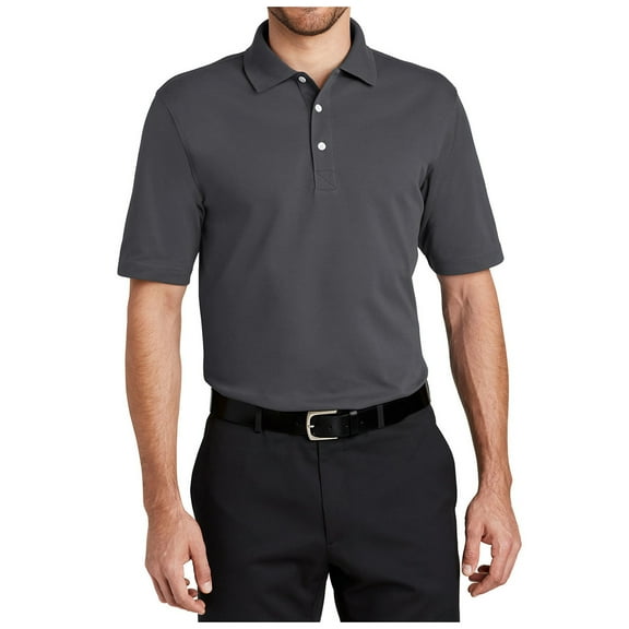 Yellow Rooster Mens Short Sleeve Rapid Dry Polo Shirt Charcoal XS