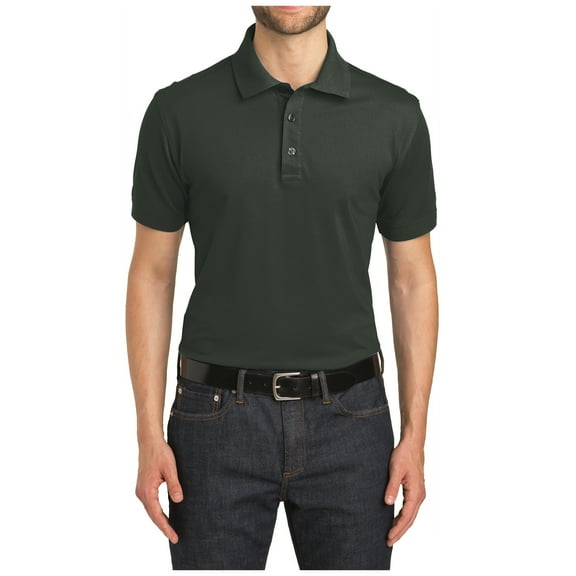 Yellow Rooster Mens Short Sleeve Stretch Pique Polo Grey Smoke XL