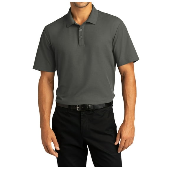 Yellow Rooster Mens Short Sleeve SuperPro React Male Polo Shirt Storm Grey L
