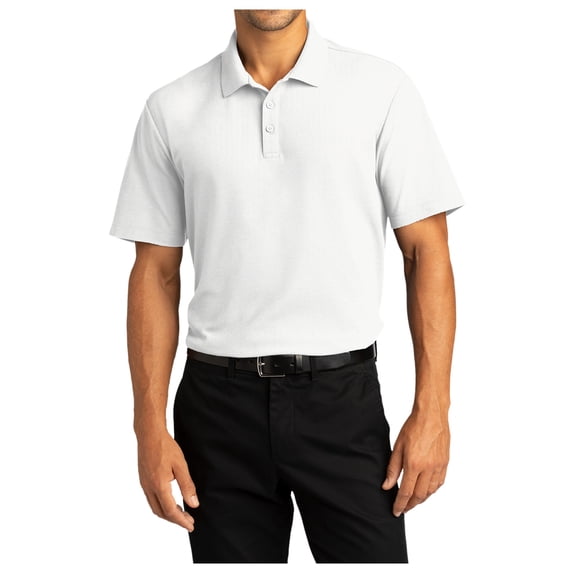 Yellow Rooster Mens Short Sleeve SuperPro React Male Polo Shirt White M