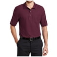 thumbnail image 1 of Yellow Rooster Mens Short Sleeve Tall Silk Touch Polo with Pocket Burgundy 3XLT, 1 of 4