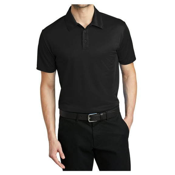 Yellow Rooster Mens Silk Touch Performance Polo Black XS