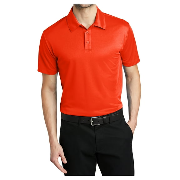 Yellow Rooster Mens Silk Touch Performance Polo Neon Orange L
