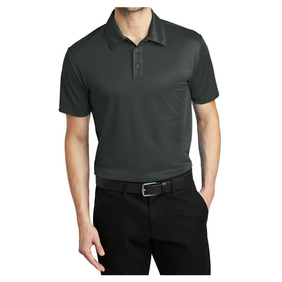 Yellow Rooster Mens Silk Touch Performance Polo Steel Grey M