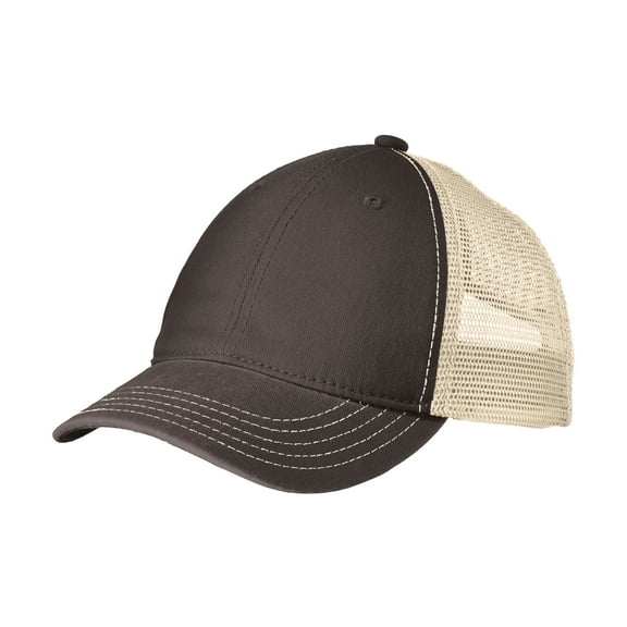 Yellow Rooster Mens Super Soft Mesh Back Cap Chocolate Brown/ Stone OSFA