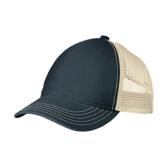 Yellow Rooster Mens Super Soft Mesh Back Cap New Navy/ Stone OSFA