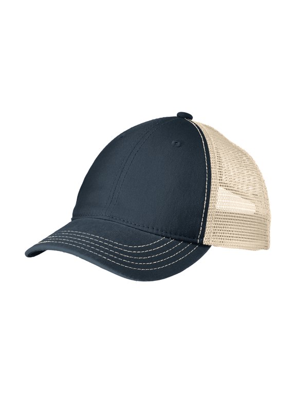 Mens Super Soft Mesh Back Cap New Navy/ Stone OSFA