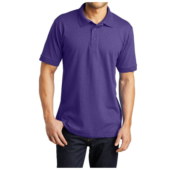 Yellow Rooster Mens Tall Core Blend Jersey Knit Polo Purple XLT