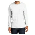 thumbnail image 1 of Yellow Rooster Mens Tall Long Sleeve Essential Pocket Tee White LT, 1 of 4