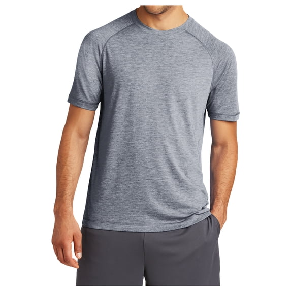 Yellow Rooster Mens Tri-Blend Wicking Raglan Tee True Navy Heather S