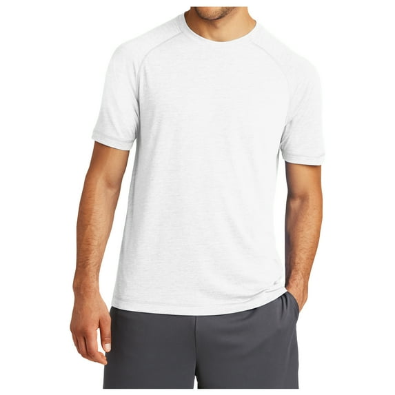 Yellow Rooster Mens Tri-Blend Wicking Raglan Tee White Triad Solid 3XL