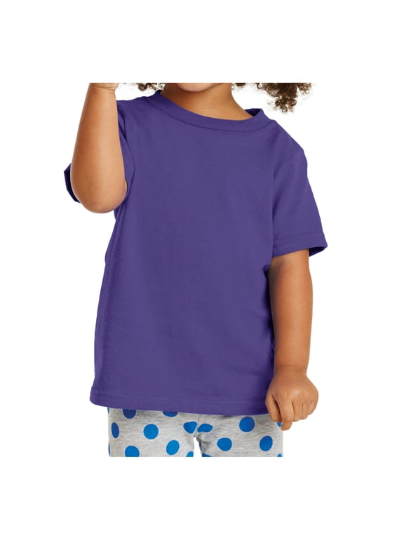 Short Sleeve Male Toddler Core Junior T-Shirts Purple 3T