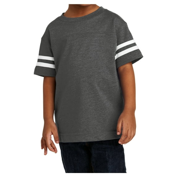 Yellow Rooster Toddler Football Style Soft Fine Jersey Tee Vintage Smoke/Blended White 3-Toddler