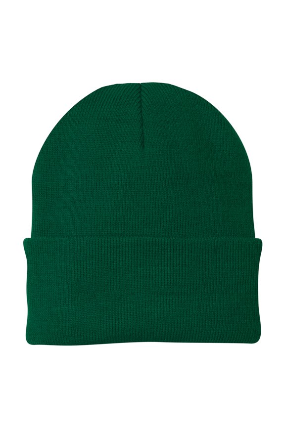 Unisex 3-Inch Fold Acrylic Knit Cap Athletic Green