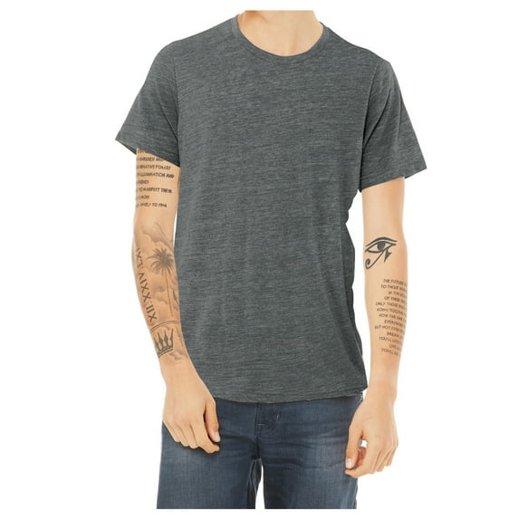 Yellow Rooster Unisex Poly-Cotton Short Sleeve Tee Asphalt Slub 2XL