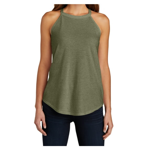 Yellow Rooster Women Tri Rocker Female Tank Top Military Green Frost 4XL