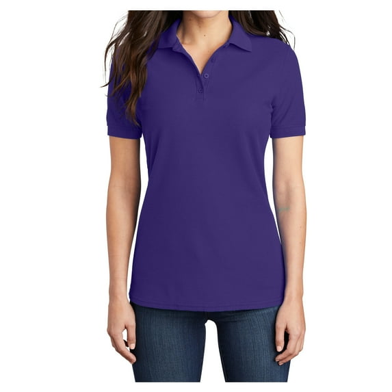 Yellow Rooster Women's Core Blend Pique Polo Purple 2XL