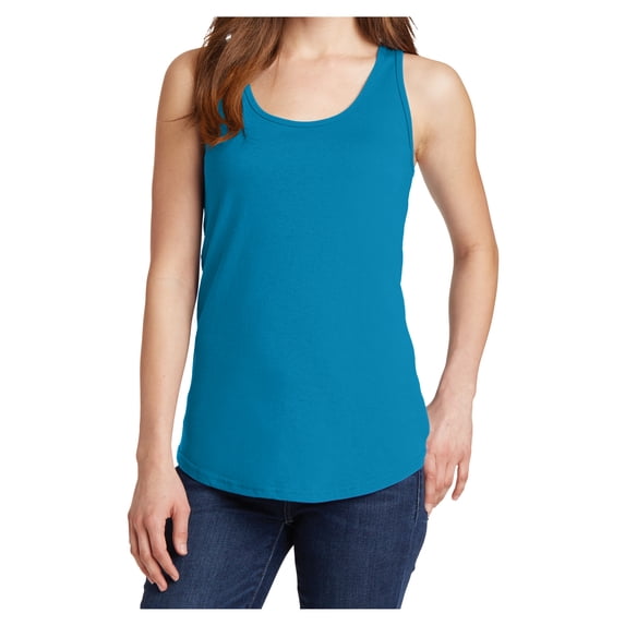 Yellow Rooster Women's Core Cotton Tank Top Neon Blue S
