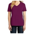 thumbnail image 1 of Yellow Rooster Women's Core Cotton V-Neck Tee Raspberry XS, 1 of 6