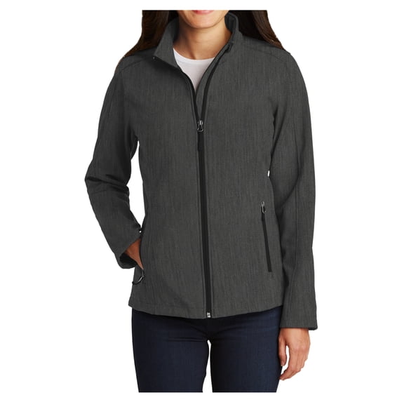 Yellow Rooster Women's Core Soft Shell Jacket Black Charcoal Heather XS