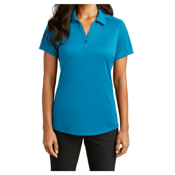 Yellow Rooster Women's Diamond Jacquard Polyester Polo Blue Wake L