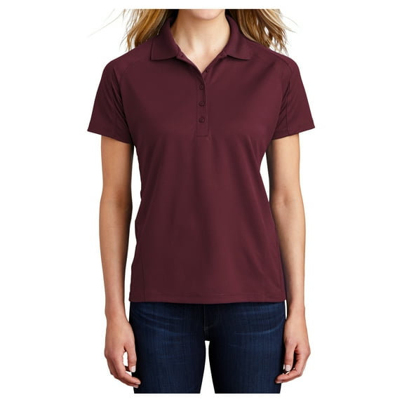 Yellow Rooster Women's Dri-Mesh Pro Female Polo T-Shirts Maroon L