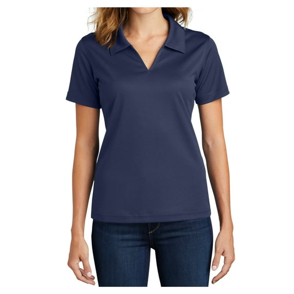 Yellow Rooster Women's Dri-Mesh V-Neck Female Polo Navy M