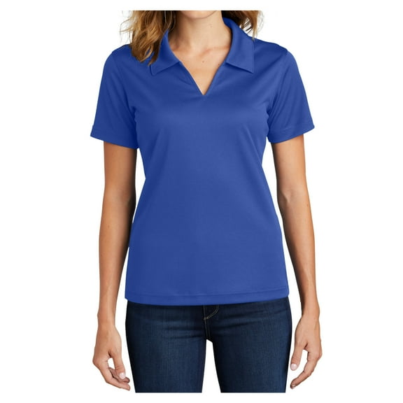 Yellow Rooster Women's Dri-Mesh V-Neck Female Polo Royal XS